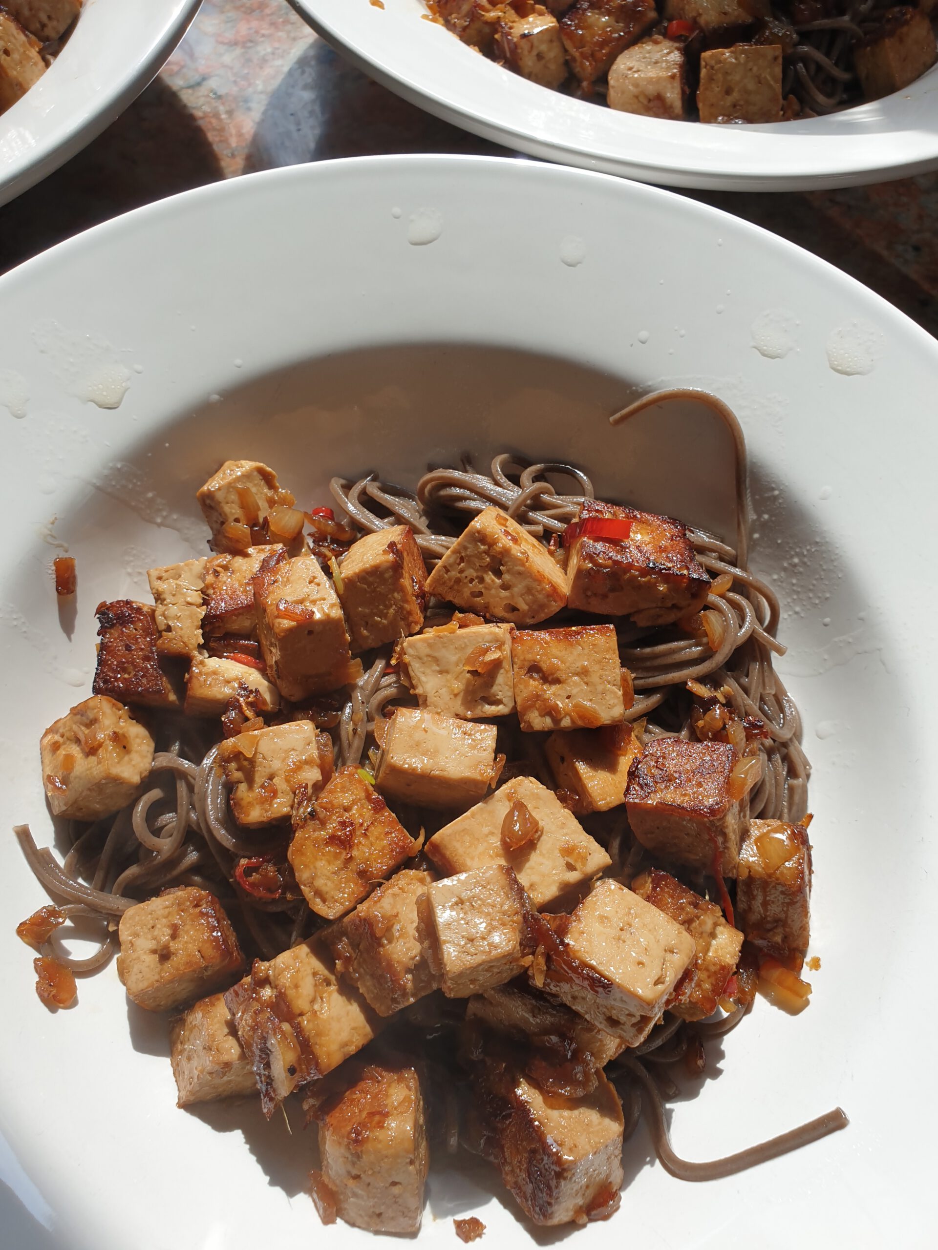 Azian noodles with tofu